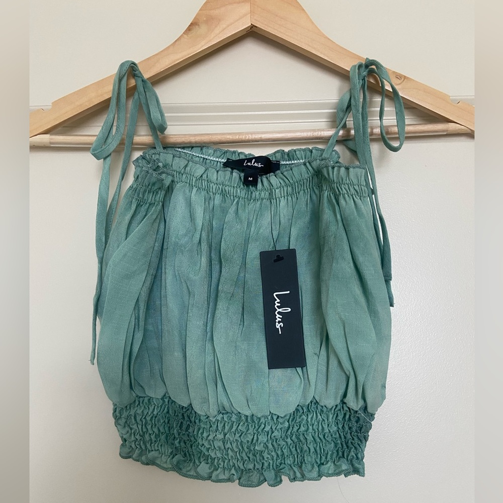 Lulus Green Crop Top (Size M) NWT
